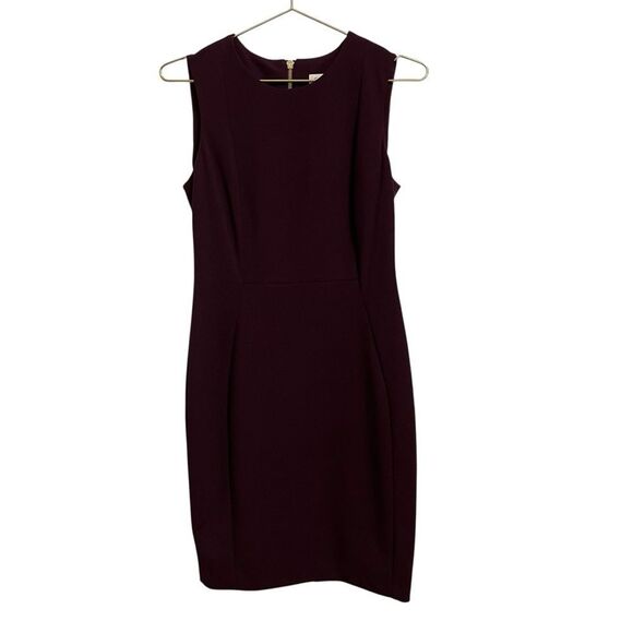Calvin Klein Plum Sleeveless Shift Dress Size 6 - Picture 1 of 7